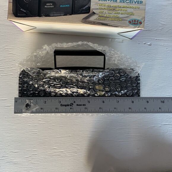 Rare New Vintage 1996 Rani Street Beat AM/FM Radio Player Black Mini BoomBox - Picture 6 of 6